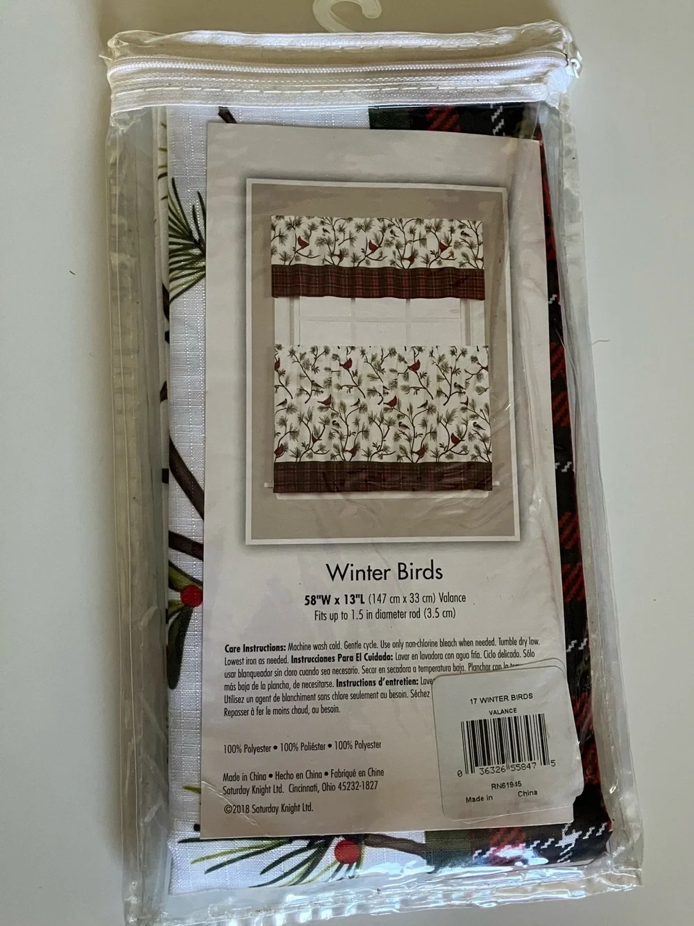 Valance- Winter Birds